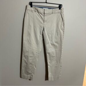 Banana Republic Stretch Cropped Pants Soft Khaki size 6